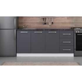 Minar 180 A2 Beyaz Antrasit 180 cm Mutfak Dolabı