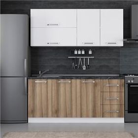 Minar 180 D2 Beyaz Dore 180 cm Mutfak Dolabı