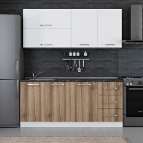 Minar 185 D2 Beyaz Dore 185 cm Mutfak Dolabı