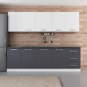 Minar 260-A2 Kristal Beyaz Antrasit 260 cm Mutfak Dolabı