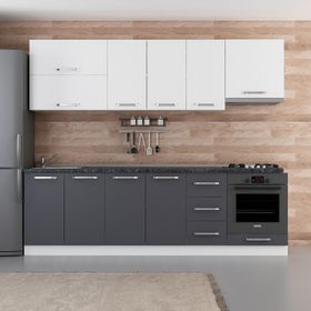 Minar 260-A5 Kristal Beyaz Antrasit 260 cm Mutfak Dolabı