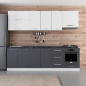 Minar 260-A5 Kristal Beyaz Antrasit 260 cm Mutfak Dolabı