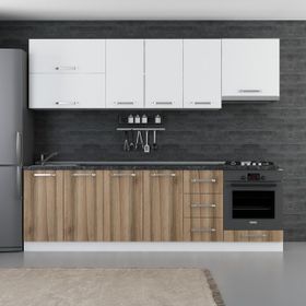 Minar 260-D5 Defne Beyaz Dore 260 cm Mutfak Dolabı