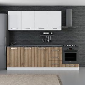 Minar 260-D6 Defne Beyaz Dore 260 cm Mutfak Dolabı