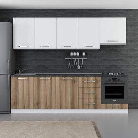 Minar 260-D8 Defne Beyaz Dore 260 cm Mutfak Dolabı