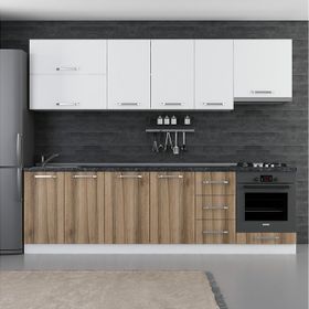 Minar 270-D8 Ege Beyaz Dore 270 cm Mutfak Dolabı