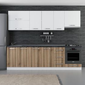 Minar 270-D8 Ege Beyaz Dore 270 cm Mutfak Dolabı