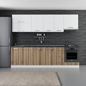 Minar 275-D5 Asya Beyaz Dore 275 cm Mutfak Dolabı