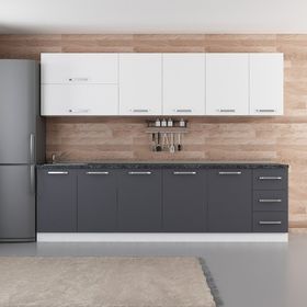 Minar 280-A1 Ece Beyaz Antrasit 280 cm Mutfak Dolabı