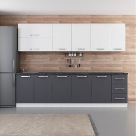 Minar 280-A1 Ece Beyaz Antrasit 280 cm Mutfak Dolabı