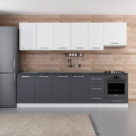 Minar 280-A11 Ece Beyaz Antrasit 280 cm Mutfak Dolabı