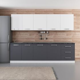 Minar 280-A2 Ece Beyaz Antrasit 280 cm Mutfak Dolabı