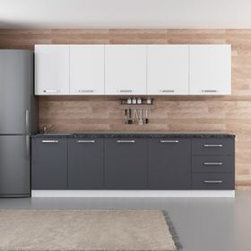 Minar 280-A2 Ece Beyaz Antrasit 280 cm Mutfak Dolabı