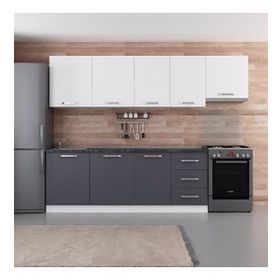 Minar 280-A4 Ece Beyaz Antrasit 280 cm Mutfak Dolabı