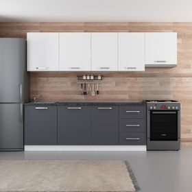Minar 280-A4 Ece Beyaz Antrasit 280 cm Mutfak Dolabı