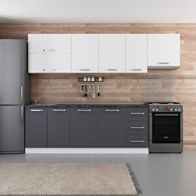 Minar 280-A7 Ece Beyaz Antrasit 280 cm Mutfak Dolabı