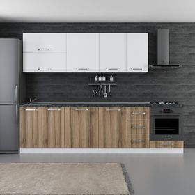 Minar 290-D6 Lotus Beyaz Dore 290 cm Mutfak Dolabı