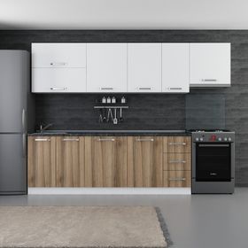 Minar 290-D7 Lotus Beyaz Dore 290 cm Mutfak Dolabı
