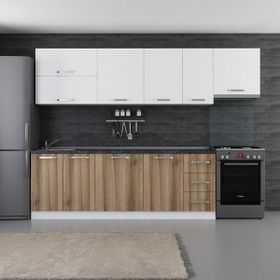 Minar 290-D7 Lotus Beyaz Dore 290 cm Mutfak Dolabı