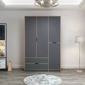 Minar Elina 3 Kapaklı Dore/Antrasit Dolap