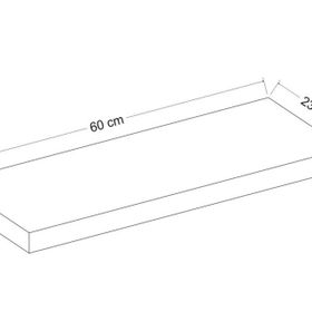 Minar Gizli Raf Tutuculu 60 cm Tekli Duvar Rafı