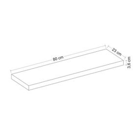 Minar Gizli Raf Tutuculu 80 cm Tekli Duvar Rafı
