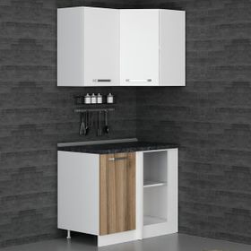 Minar K105-D1 105 cm Köşe Beyaz Dore Mutfak Dolabı