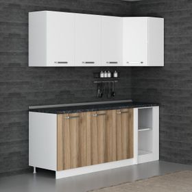 Minar K205-D1 Beyaz Dore 205 cm Köşe Mutfak Dolabı