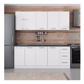 Minar Mobilya 210-B2 Beyaz 210 cm Hazır Mutfak Dolabı