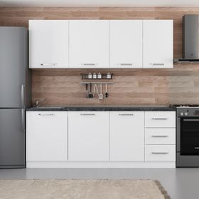 Minar Mobilya 215-B2 Beyaz 215 cm Hazır Mutfak Dolabı