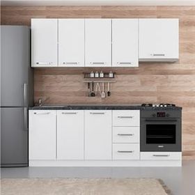 Minar Mobilya 220-B6 Beyaz 220 cm Hazır Mutfak Dolabı