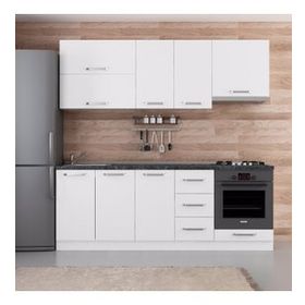 Minar Mobilya 220-B9 Beyaz 220 cm Hazır Mutfak Dolabı