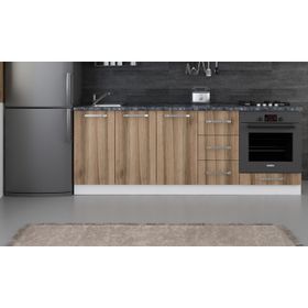 Minar Mobilya 220-D4 Beyaz Dore 220 cm Hazır Mutfak Dolabı