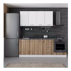 Minar Mobilya 220-D4 Beyaz Dore 220 cm Hazır Mutfak Dolabı