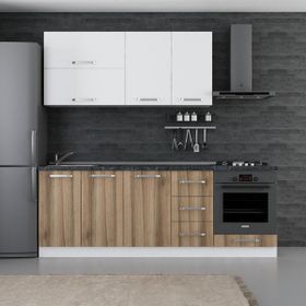 Minar Mobilya 225-D3 Beyaz Dore 225 cm Hazır Mutfak Dolabı
