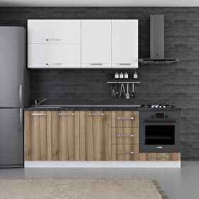 Minar Mobilya 225-D3 Beyaz Dore 225 cm Hazır Mutfak Dolabı
