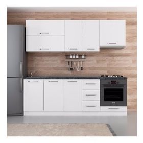 Minar Mobilya 230-B5 Beyaz 230 cm Hazır Mutfak Dolabı
