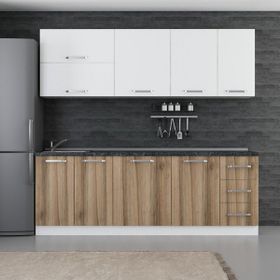 Minar Mobilya 230-D2 Beyaz Dore 230 cm Hazır Mutfak Dolabı