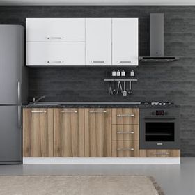 Minar Mobilya 230-D3 Beyaz Dore 230 cm Hazır Mutfak Dolabı