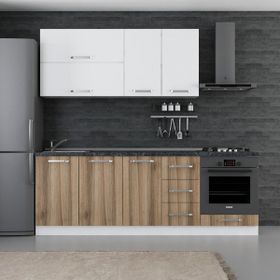 Minar Mobilya 230-D3 Beyaz Dore 230 cm Hazır Mutfak Dolabı