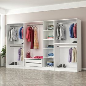 Minar Mobilya 235-D1 Beyaz Dore 235 cm Hazır Mutfak Dolabı