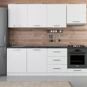 Minar Mobilya 240-B9 Beyaz 240 cm Hazır Mutfak Dolabı