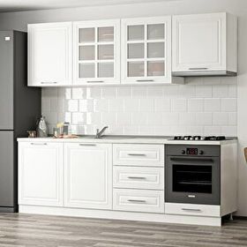 Minar Mobilya 240 CM Mebran C Beyaz 240-MCB1 Mutfak Dolabı