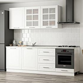 Minar Mobilya 240 cm Mebran C Beyaz 240-mcb3 Mutfak Dolabı