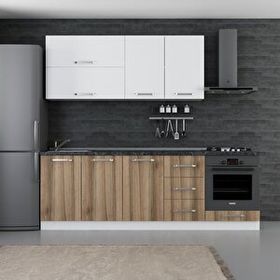 Minar Mobilya 240-D4 Beyaz Dore 240 cm Hazır Mutfak Dolabı