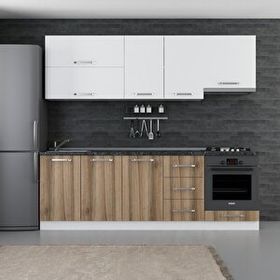 Minar Mobilya 240-D6 Beyaz Dore 240 cm Hazır Mutfak Dolabı