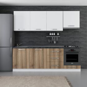 Minar Mobilya 240-D9 Beyaz Dore 240 cm Hazır Mutfak Dolabı