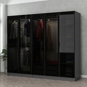 Minar Mobilya 245-A3 Hazır Beyaz Antrasit 245 cm Mutfak Dolabı