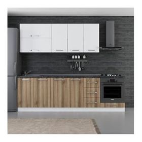 Minar Mobilya 260-D3 Beyaz Dore 260cm Mutfak Dolabı