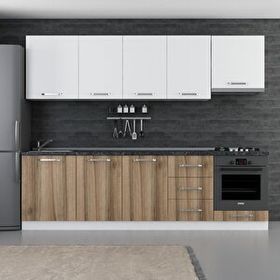 Minar Mobilya 270-D5Beyaz Dore 270cm Mutfak Dolabı